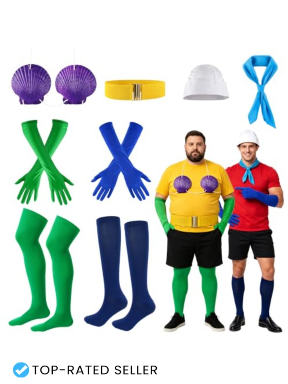 Mermaid Sailor Couple Costume Accessory Set 8 Pc Cosplay